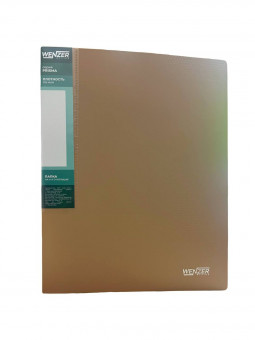 Папка на 4 О-кольцах PRISMA WENZER OFFiCE А4, 25 мм, 700 мкм, эффект 3D, бежевая, 38082024 Папка на 4 О-кольцах PRISMA WENZER OFFiCE А4, 25 мм, 700 мкм, эффект 3D, бежевая, 38082024