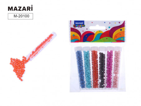 Набор бисера 4 мм 6цв x 7 г, Mazari/M-20100 (24) Набор бисера 4 мм 6цв x 7 г, Mazari/M-20100 (24)