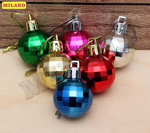 Набор ёлочных подвесок "Новогодние шарики" 3см 12 шт НУ-8344