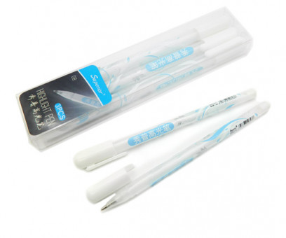 Набор ручек гелевых, 0,8мм 3шт CC-8 чернила белые для прорисовки бликов и обводки, для скетчинга и рисования, Superior Intelligent (2/2/360)