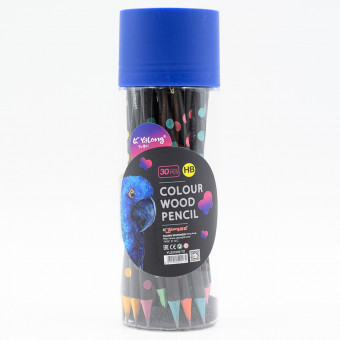 Карандаш чернографитный HB "Неоновые животные" заточенные, трехгранные, Yalong/YL221330-TZ (30)