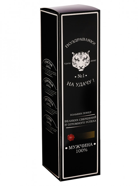 Подарочная коробка "На удачу" под бутылку Виски MILAND/ КОР-3960 Подарочная коробка "На удачу" под бутылку Виски MILAND/ КОР-3960