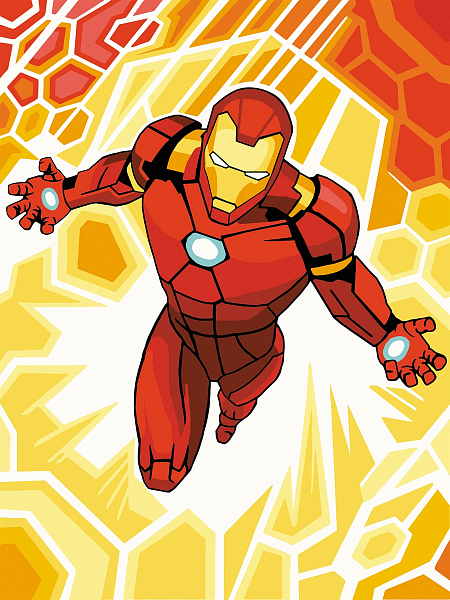 Набор для творчества "Рисование по номерам". DS080 Железный человек 30 x 40