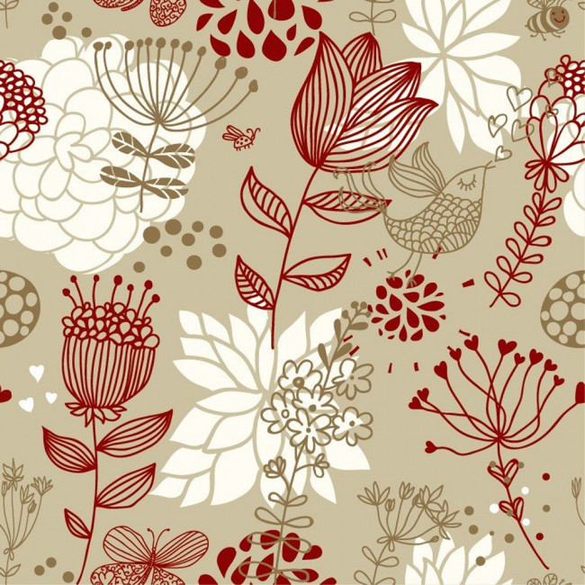 Дизайнерская бумага "Весенний с птицами" 78г/м2, 1х70 БумДиз-ВесПт 10 листов (1)