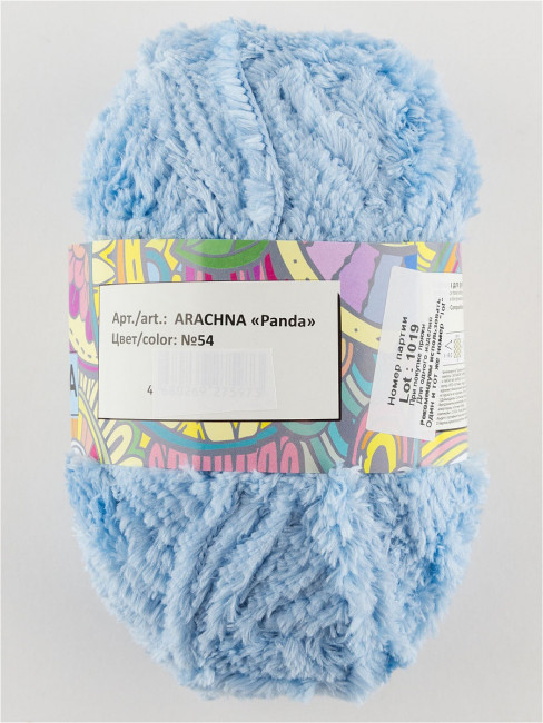 Пряжа ARACHNA "PANDA"   100% микрополиэстер   . х  100 г  75 м №54 голубой "PANDA"