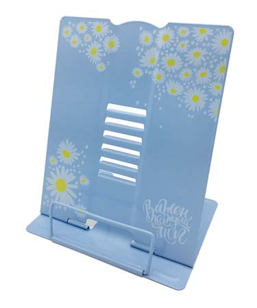 Подставка для книг "Ромашки" металлическая 26x21см, голубая, CE-276  (1/1/48) Подставка для книг "Ромашки" металлическая 26x21см, голубая, CE-276  (1/1/48)