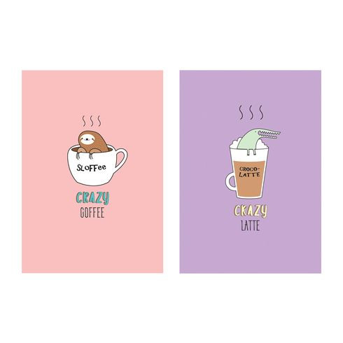 ББ5т64_лм_вл 9684 Бизнес-блокнот евроформат 205x145 переплёт твёрдый 64л. индивид.блок:клетка "Crazy Latte" ламинация матовая выборочный лак (ассорти) скруглённые уголки