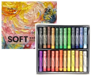 Пастель 24 цв. масляная Paul Rubens 0119326 круглая, супермягкая, 70х10мм, в картон коробке (1/20)