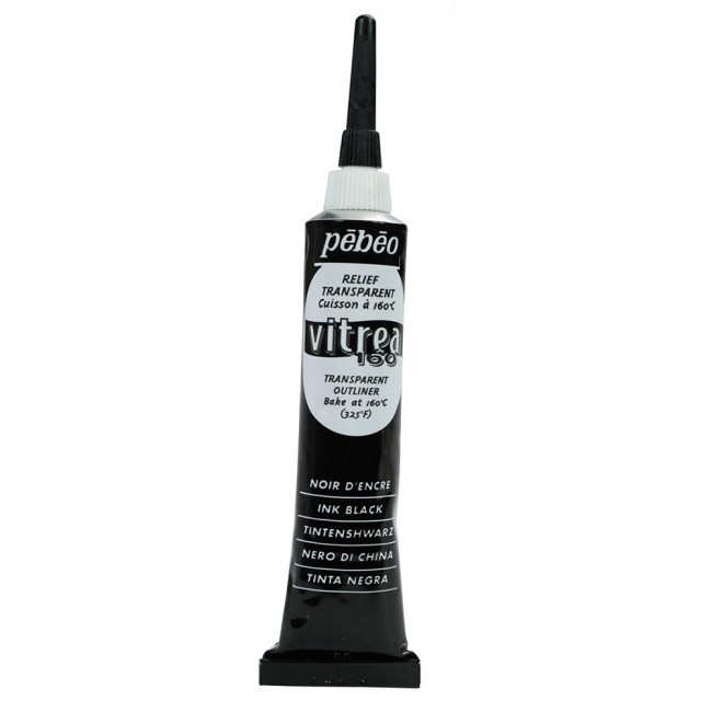 Контур 20мл по стеклу под обжиг, черный, Vitrea160 PEBEO/114066