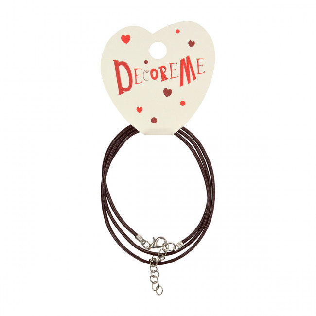 Шнурок d 2мм 60см кожаный круглый с застежкой,  BV/2-155/10 (10)