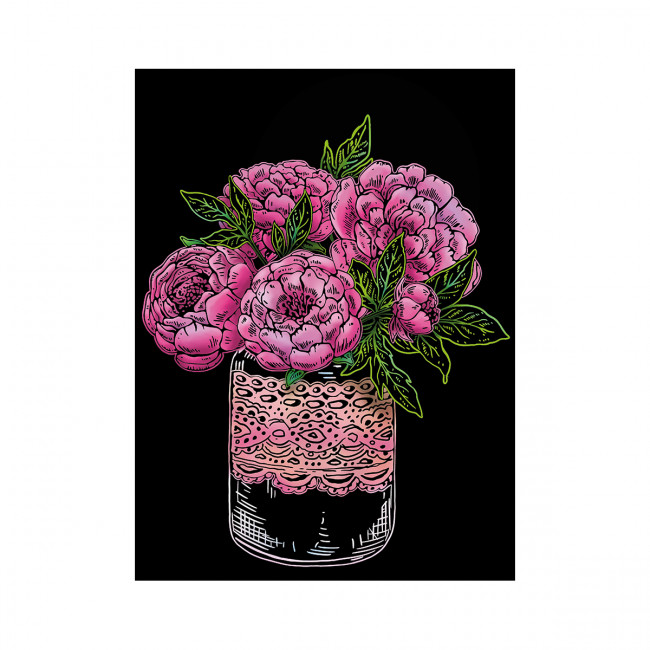 Гравюра 10 x 25,5см "Пионы", Hobbius/SGHM №01 Гравюра 10 x 25,5см "Пионы", Hobbius/SGHM №01