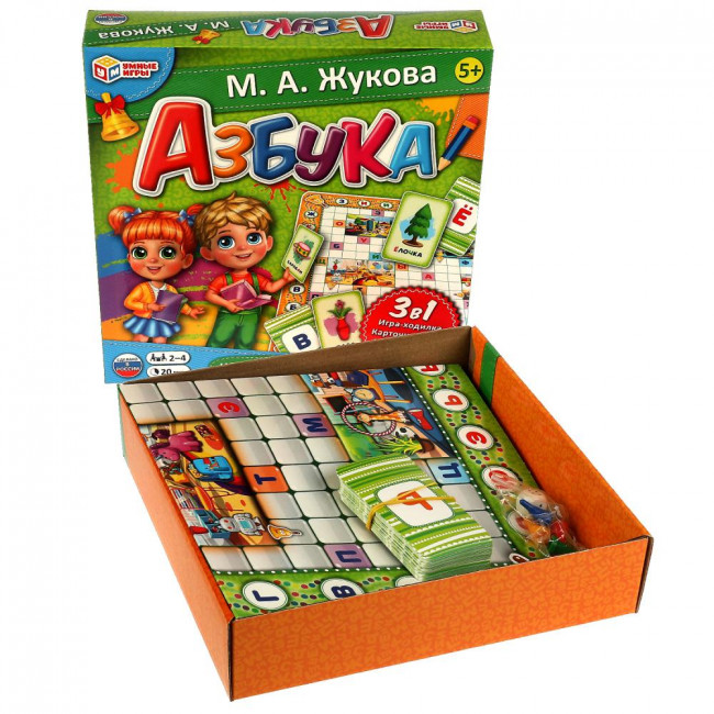 Настольная игра 3 в 1 «М. А. Жукова. Азбука» от "Умные игры". Формат: 250*250*55мм, Умка Настольная игра 3 в 1 «М. А. Жукова. Азбука» от "Умные игры". Формат: 250*250*55мм, Умка