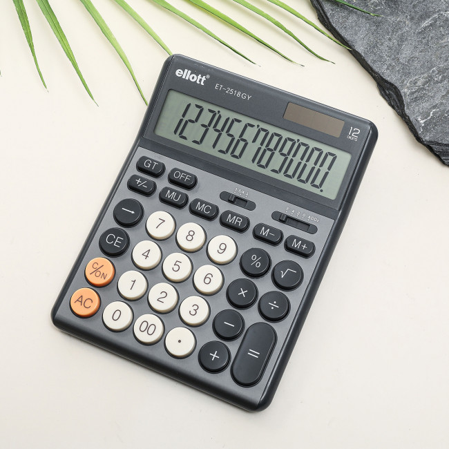 Калькулятор 12- разрядный настольный, ELLOTT/ET-2518GY (10)