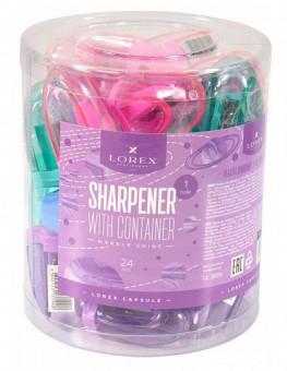 Точилка с контейнером,  CAPSULE MARBLE SHINE  LOREX/ LXSRCL-MS (24/480)