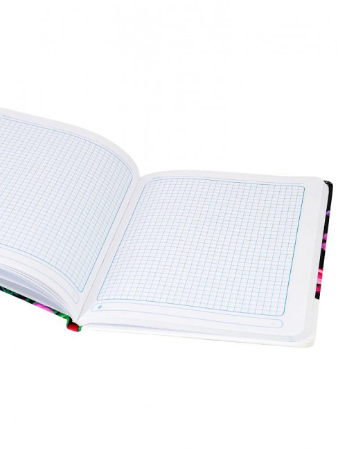 Бизнес-блокнот А5 80л клетка "Тропические цветы", 7БЦ, склейка, Проф-Пресс/Б80-5638 (20)