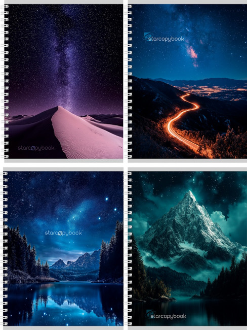 Тетрадь 80 клетка "Яркое звёздное небо", на гребне, Проф-Пресс/Т80-4883 (4/48)