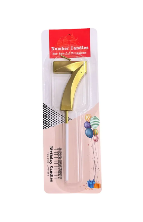 Свеча для торта "Цифра 7" Золотой стиль, Магистр/MAG-Зст221319-7 (50)