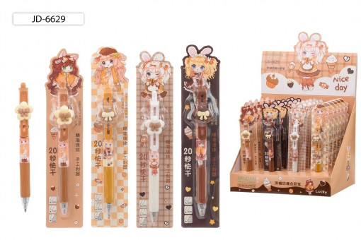 Клей ручка 10,5 см для творчества"КУКОЛКА": используется для склеивания мелких деталей, подходит для дизайнерских и оформительских работ, Basir/JD-6629 (24)