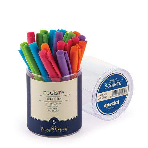 Ручка гелевая 0.5мм черная "Egoiste. Special", 3 цвета ассорти, BV/20-0081 (24)