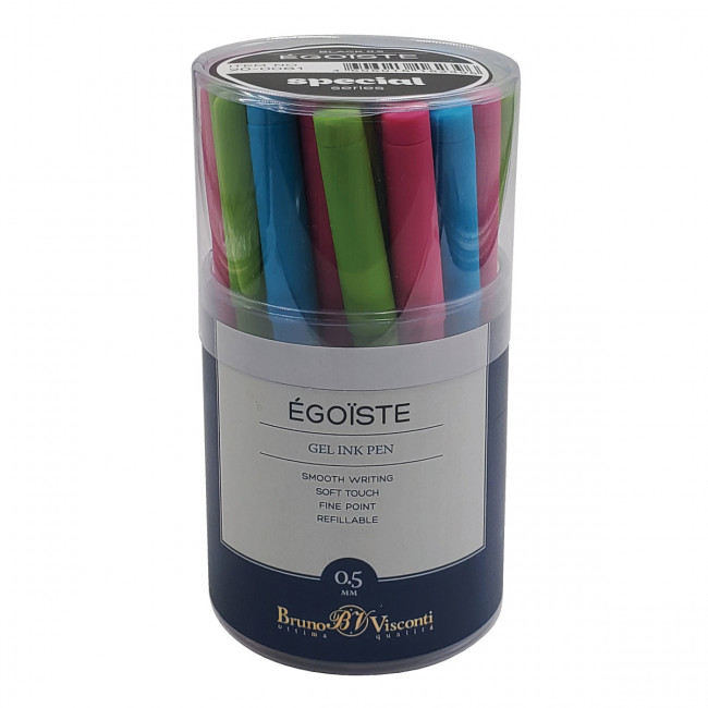 Ручка гелевая 0.5мм черная "Egoiste. Special", 3 цвета ассорти, BV/20-0081 (24)