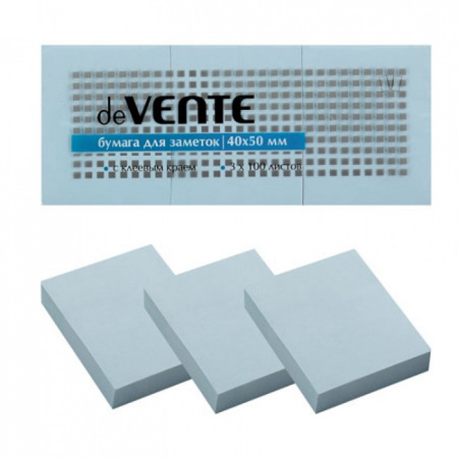 Стикер 40*50мм 100л Devente 3шт голуб 2010307/12 Китай