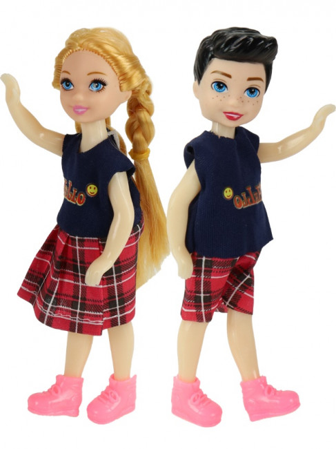 Набор кукол (15 см) "Малыши"(1 предмет, 2 куклы шарнирные, микс: 3 вида,в кор.) ( Арт. 2223854)