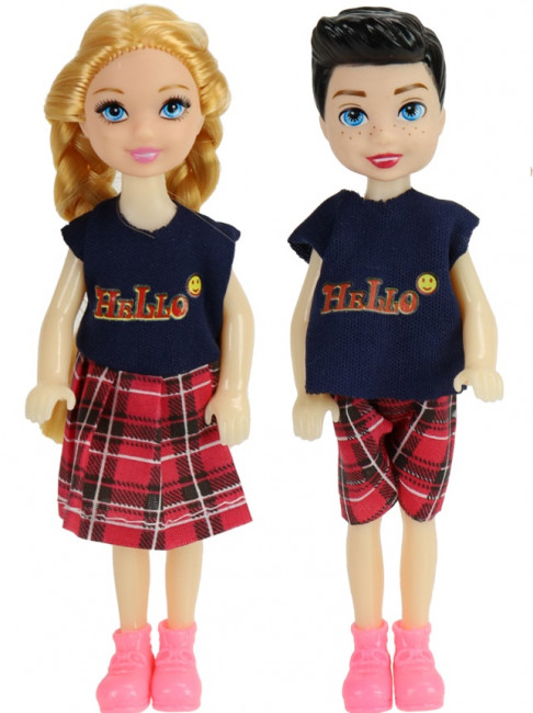 Набор кукол (15 см) "Малыши"(1 предмет, 2 куклы шарнирные, микс: 3 вида,в кор.) ( Арт. 2223854)