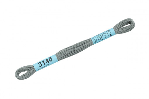 Нитки для вышивания "Gamma"    мулине  ( 3071-3172 )  100% хлопок     8 м №3146 серый