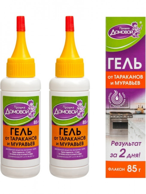 Гель от тараканов и муравьев (туба), 85 г Домовой Прошка