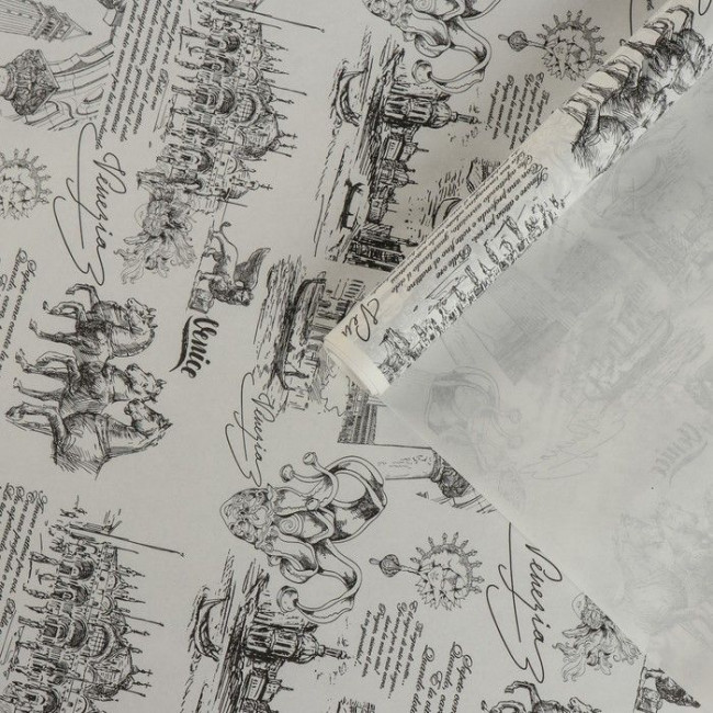 Бумага белая крафт 50гр/м2, 72см х 10м, Венеция