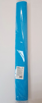 Бумага крепированная ГОЛУБАЯ 50х250 см, плотность 70 г/м2, коэффициент растяжения 100%, ОПП-упаковка, Mazari