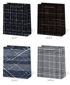 Пакет 30*41,5*12см подарочный "Стильная клетка", цвет ассорти, 1613 (12) Пакет 30*41,5*12см подарочный "Стильная клетка", цвет ассорти, 1613 (12)