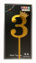 Топпер цифра 3 Корона GOLD 18см/600