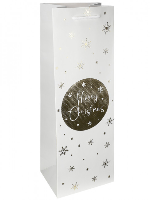 Пакет подарочный 12х35х9см "С Новым Годом!" с мат.лам. и тиснен. фол. 210 г, MILAND/ПКП-6757 (12)