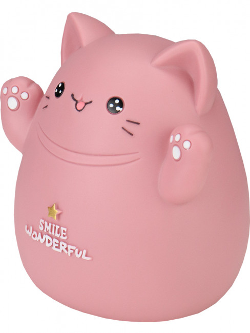 Копилка 18*17*14см "Влюбленный котик" пудрово-розовый MILAND/КС-0857