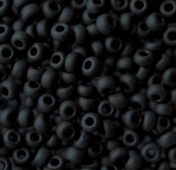 Бисер "ASMAR" размер №6, вес: 450 г, чёрный матовый