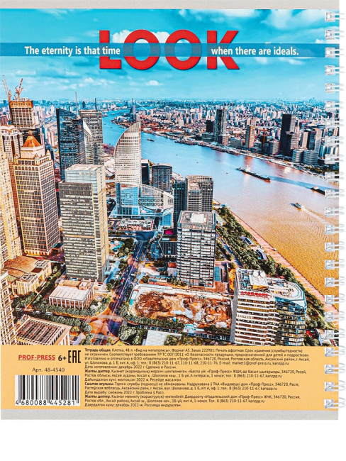 Тетрадь 48 клетка "Вид на мегаполисы", на гребне, Prof-Press/48-4540 (4) Тетрадь 48 клетка "Вид на мегаполисы", на гребне, Prof-Press/48-4540 (4)