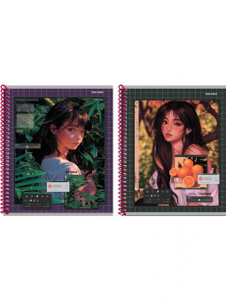 Тетрадь 96 клетка "Девушки и природа", на спирале, Проф-Пресс/96-2344 (6/48)