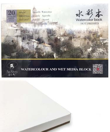 Скетчбук А3 (270х390мм) 20л. акварельная бумага, среднезернистая, 300гр/м, склейка по 4 сторонам, жесткая подложка Paul Rubens  LB-29  (1/1/20)