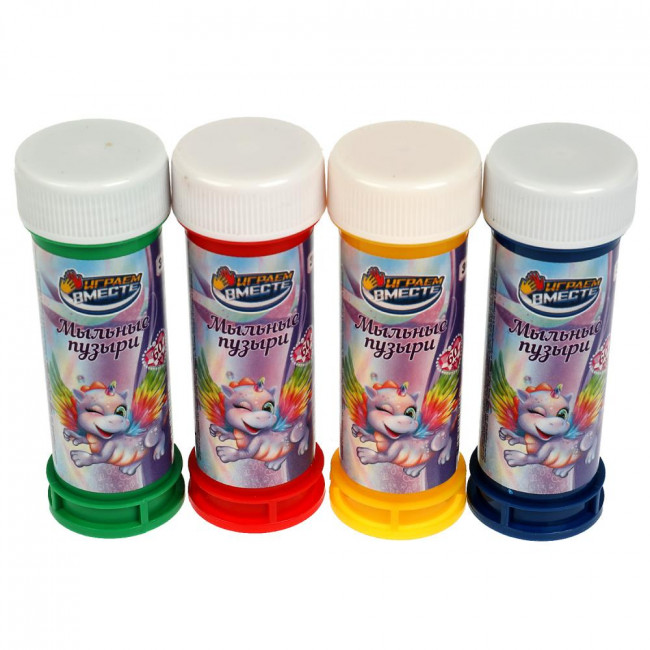 Мыльные пузыри 60мл "ЕДИНОРОГИ" 36шт, ИГРАЕМ ВМЕСТЕ