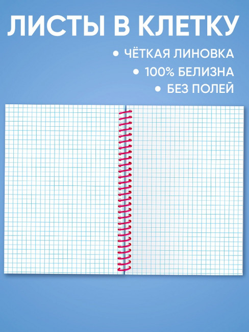 Записная книжка А5 80л клетка "Яркие гранаты", на спирале, Проф-Пресс/80-3776 (15)