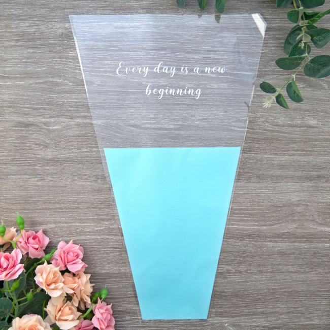 Конус для цветов "Every day, тиффани" 30х45см, Микрос/ч34874 (30)