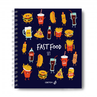 Тетрадь А5+ 96л клетка "На диете", на гребне, Светоч/ТЕТ96-002_000813 (4)