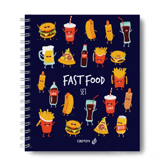 Тетрадь А5+ 96л клетка "На диете", на гребне, Светоч/ТЕТ96-002_000813 (4)