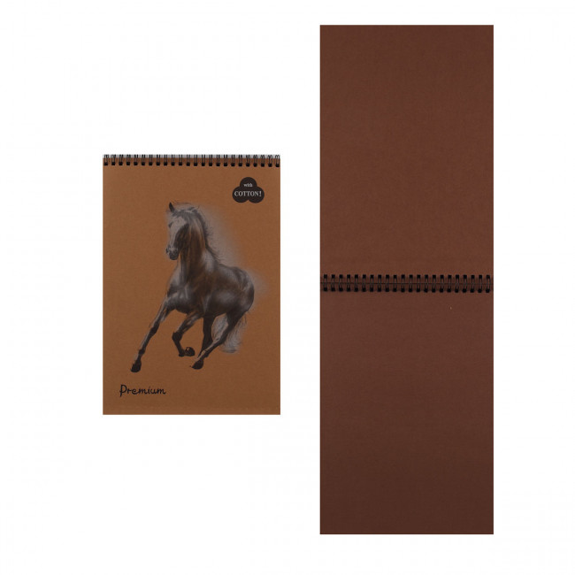 Блокнот А4 30л "Premium Cinnamon" для пастелей подходит, на пружине, корица (5)