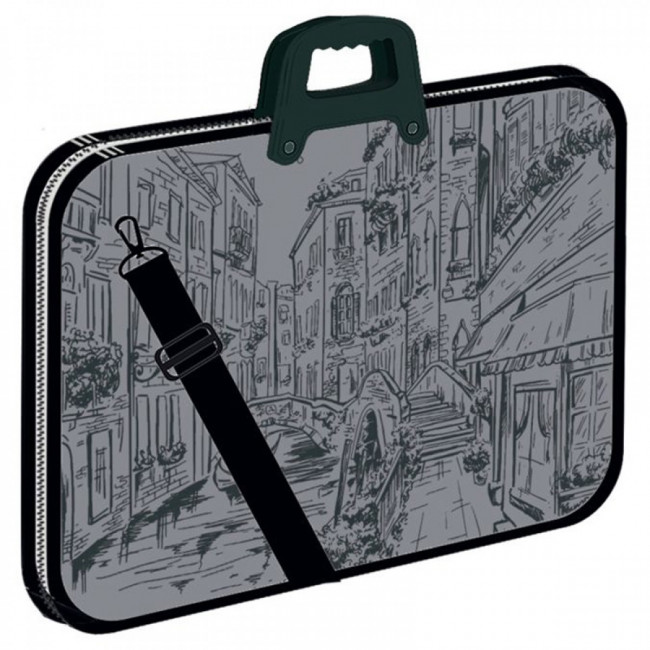 Папка А3 на молнии "Город" пластиковая, регулируемые ручки, 51171 (12) Папка А3 на молнии "Город" пластиковая, регулируемые ручки, 51171 (12)