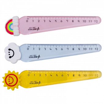 Линейка 12см пластиковая "Улыбайся", MAYLOTT/MY-1622 (30)