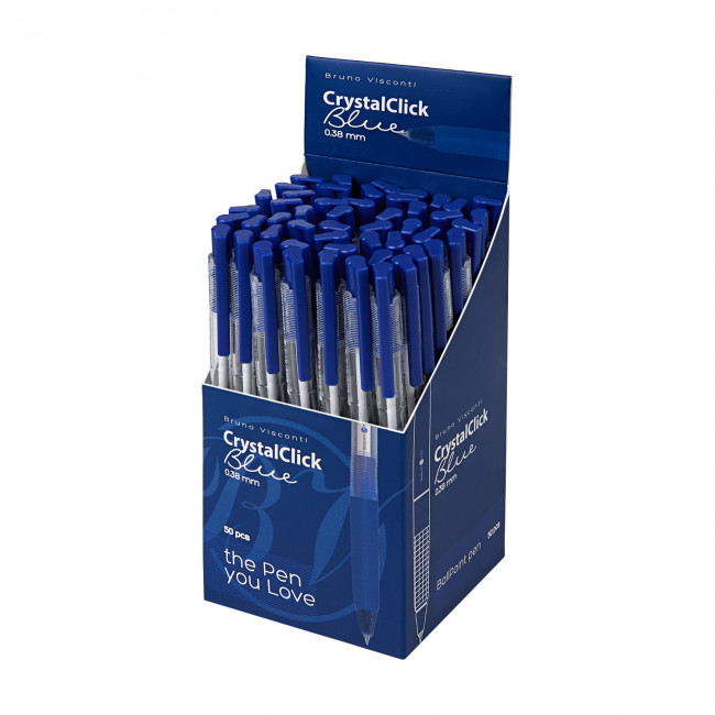 Ручка автоматическая 0,38мм синяя "CrystalClick", BV/20-0435/01 (50) Ручка автоматическая 0,38мм синяя "CrystalClick", BV/20-0435/01 (50)