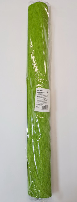 Бумага крепированная ЗЕЛЁНАЯ 50х250 см, плотность 70 г/м2, коэффициент растяжения 100%, ОПП-упаковка, Mazari Бумага крепированная ЗЕЛЁНАЯ 50х250 см, плотность 70 г/м2, коэффициент растяжения 100%, ОПП-упаковка, Mazari