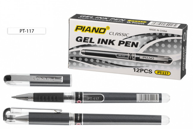 Ручка гелевая чёрная и синяя 0,7мм "CLASSIC" прорезиненный держатель, PIANO (12) Ручка гелевая чёрная и синяя 0,7мм "CLASSIC" прорезиненный держатель, PIANO (12)